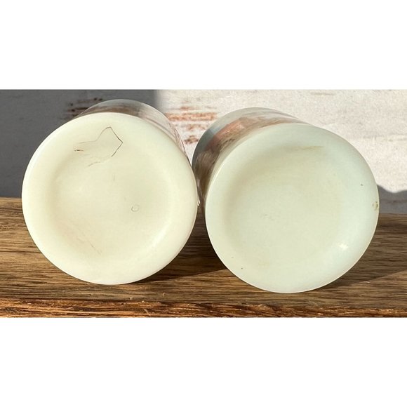 Antique Rare 1880's CF Monroe Mount Washington Salt& Pepper Shakers Screw on Lid - Picture 6 of 9